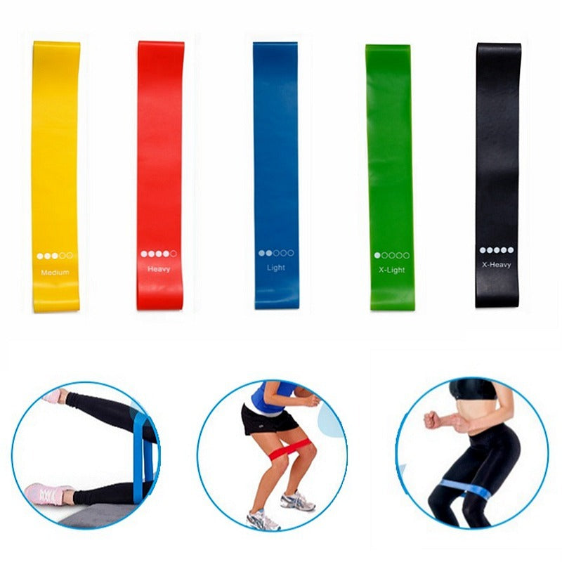 Yoga Resistance Rubber Bands Indoor Outdoor Fitness Equipment 0.35mm-1.1mm Pilates Sport Training Workout Elastic Bands Zenvana Living