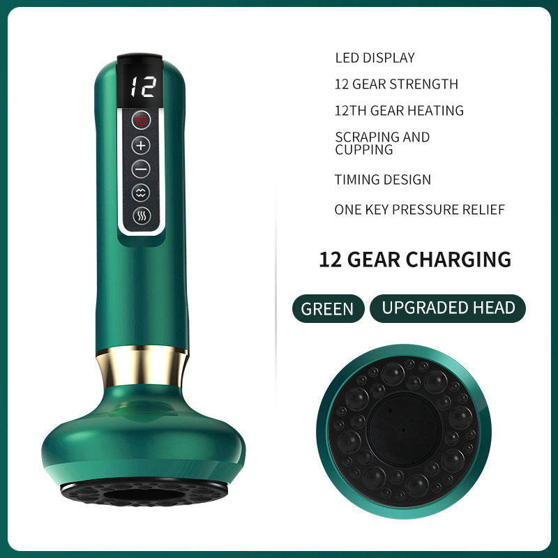 12 Gear Electric Vacuum Cupping Massager Body Professional Cupping Therapy Gua Sha Tools Zenvana