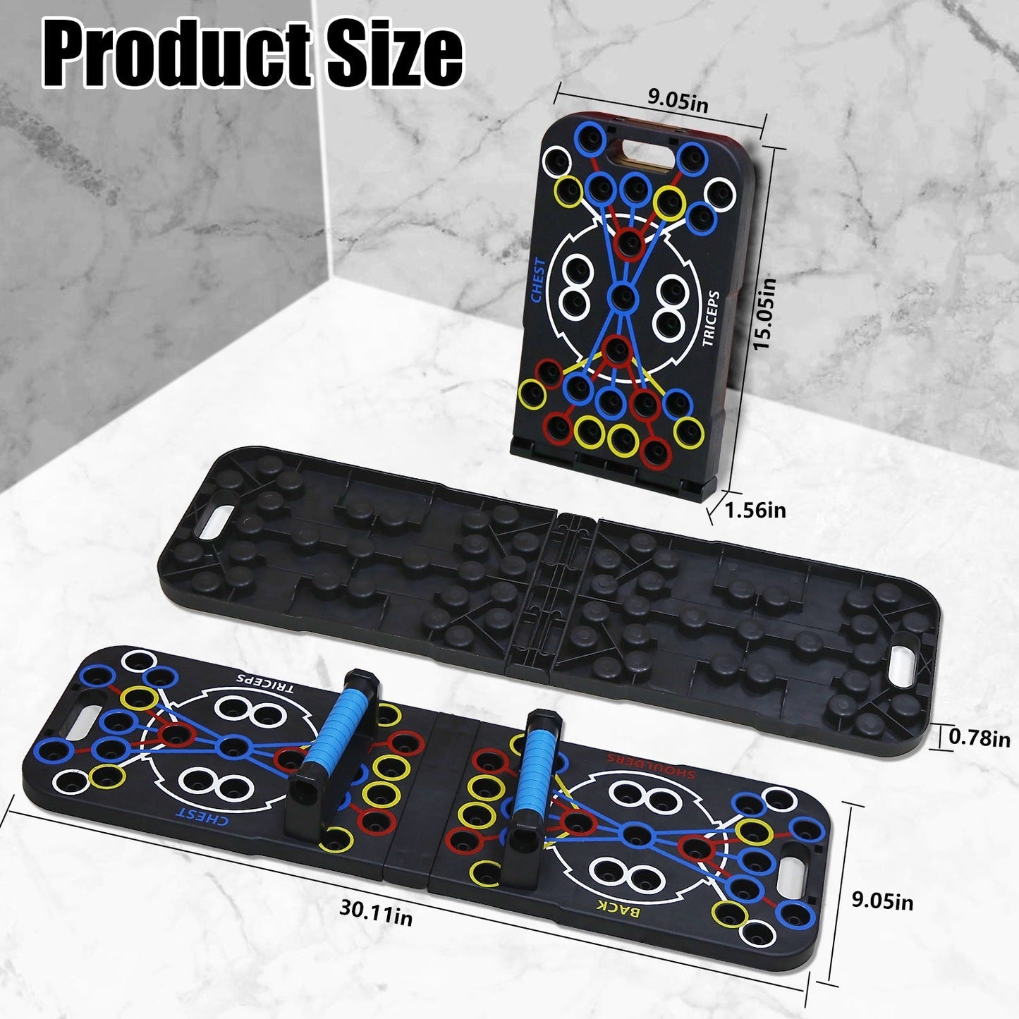 Multifunctional Push-Up Board Home Gym System with Resistance Bands, Abdominal Wheels, Jump Rope and More Zenvana Living