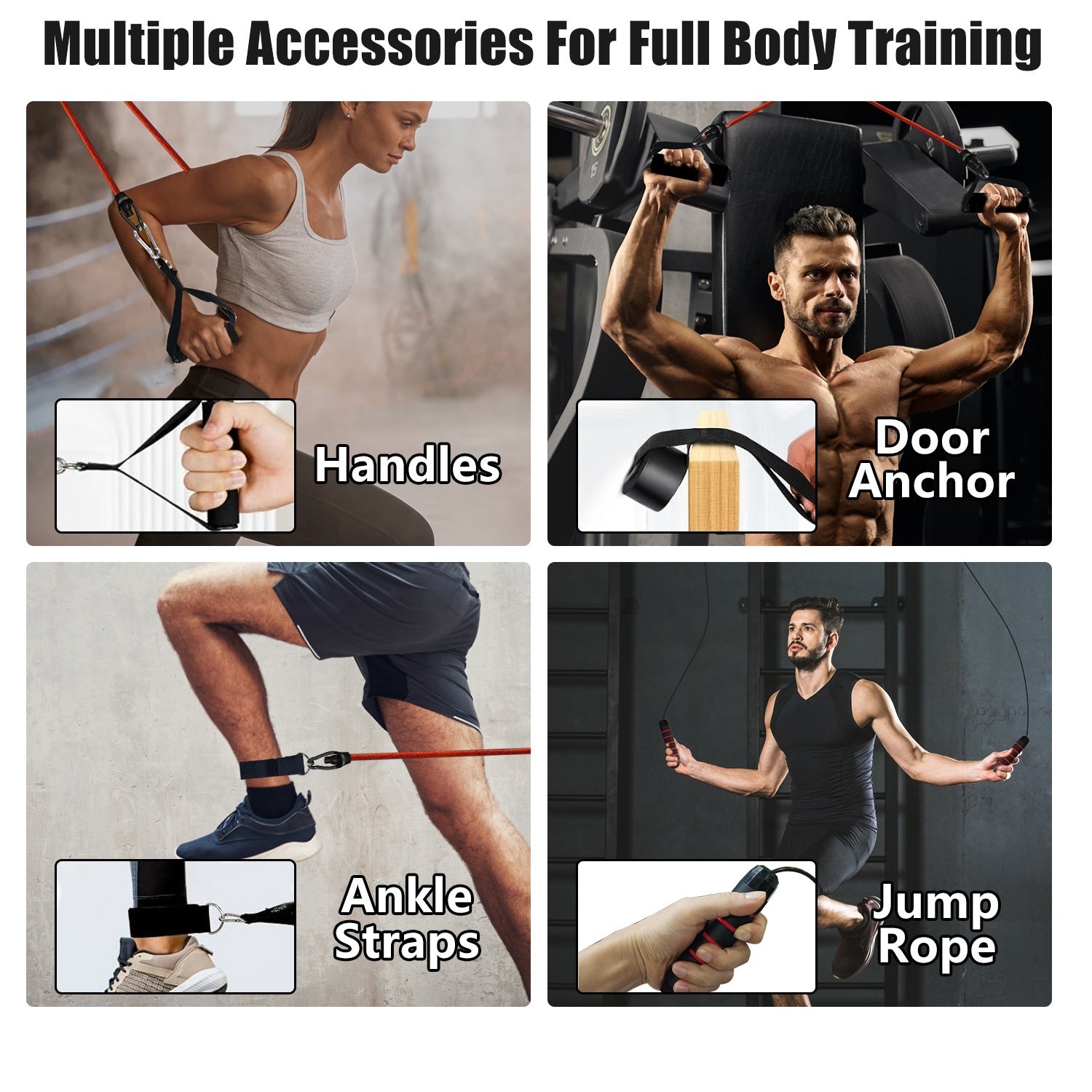 Multifunctional Push-Up Board Home Gym System with Resistance Bands, Abdominal Wheels, Jump Rope and More Zenvana Living